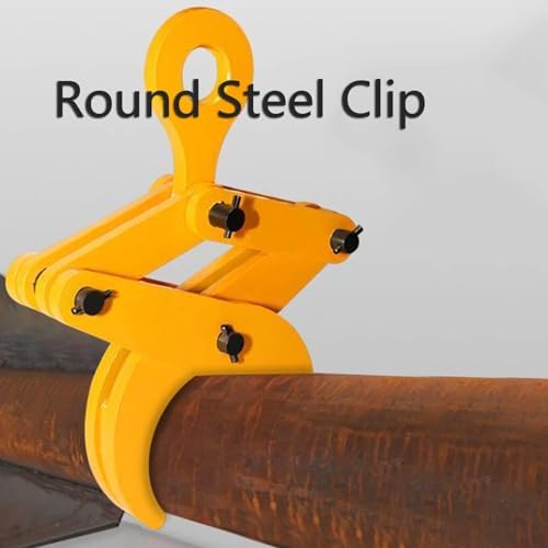 Round Steel Pipe Lifting Clamp 1T, Lifting Clamps Tools Steel Plate Lifting Tongs, Heavy Duty Steel Easy Move Effective Industrial, Tongs Spreader (1T)