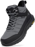 FitVille Men's Winter Boots Extra Wide, Water Resistant with Side Zipper, Non-Slip Warm Insulated Snow Outdoor Boots, Easy On/Off Comfortable