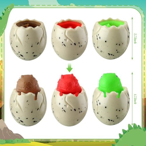 Meooeck 12 Pcs Dinosaur Egg Fidgets Toys for Adults Party Favors