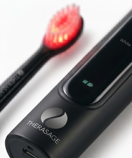TheraSmile Rechargeable Sonic Toothbrush with Red & Blue Light Therapy, 31,000 Brush Strokes per Minute, Water-Resistant