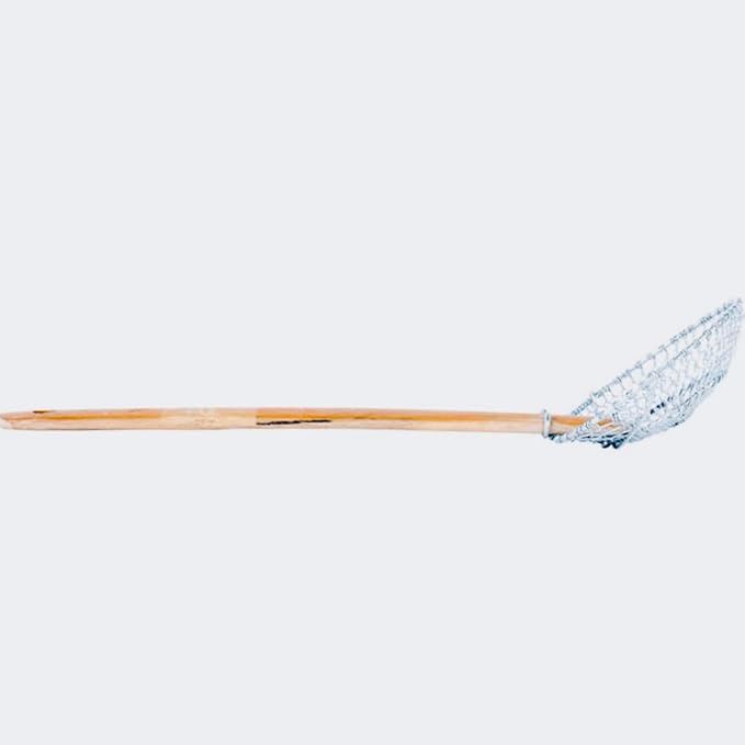 4-Inch Galvanized Steel Spider Strainer – Fine Mesh Skimmer with Natural Bamboo Handle for Cooking & Frying, Ideal for Home & Professional Kitchens