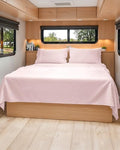 Short Queen Size 4 Piece Bed Sheet Set - RV Short Queen - Lavender Pink