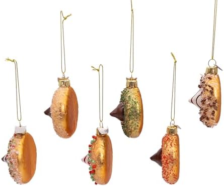 Kurt Adler 2.75-inch Noble Gems™ Glass Cookie Drop Ornaments