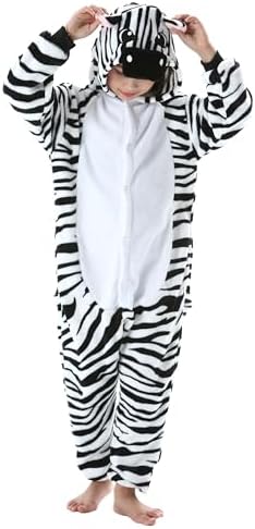 Animal Onesie Pajamas for Kids, Soft Flannel Halloween Cosplay Costume for Boys Girls