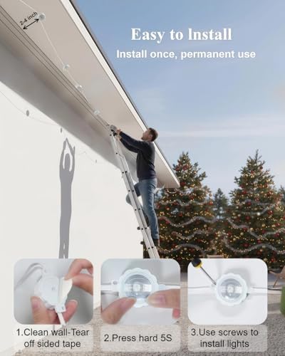 Permanent Lights for House (Warm White, 54Ft 36LED)