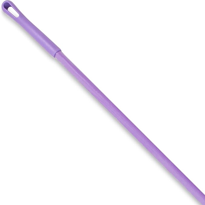 SPARTA Fiberglass Broomstick Replacement Broom Handle with Acme Threaded Tip for Industrial Cleaning Tools, Fiberglass, 60 Inches, Purple, (Pack of 12)