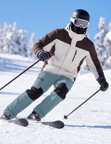 TACVASEN Men's Winter Snow Ski Pants Fleece Lined Waterproof Hiking Work