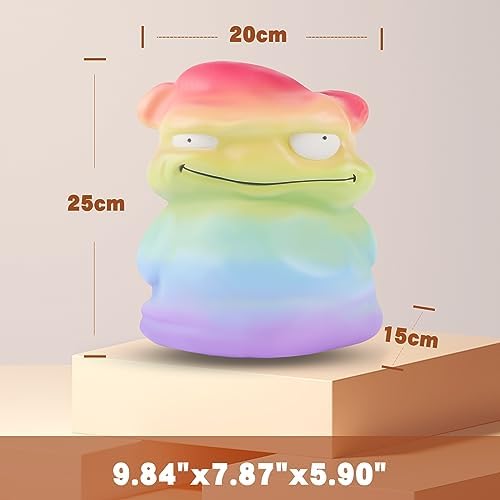 Anboor 9.9" Rainbow Monster Jumbo Squishies Toy Soft Slow Rising Scented