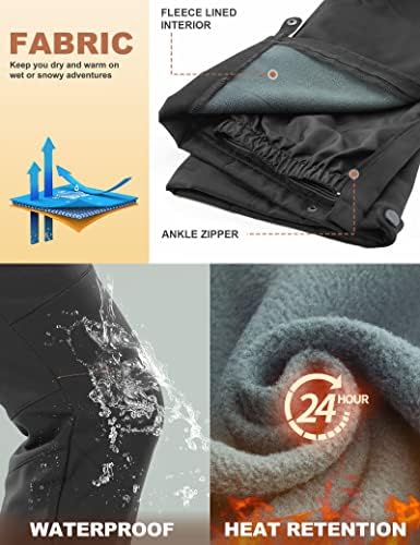 Heathyoga Snow Ski Pants Women Waterproof Softshell Insulated Winter Pants