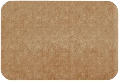 TYUU Bathroom Mat Quick Dry, Bathroom Rugs Non Slip Washable Thin Absorbent Bath Mat Fits Under Door Bathroom Floor Mat Perfect for Bath, Shower, or Sink 16"x24" Camel