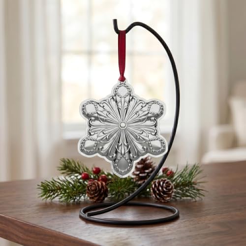 Wallace 2026 Silver-Plated Snowflake Ornament 6th Edition Annual Collectible - Keepsake Box and Velvet Pouch Included - Holiday Tree, Mantel, and Gift Decoration