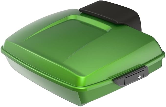 Advanblack Road Glide Tour Trunk Pack Radioactive Green Razor Tour Trunk Pack Backrest Pad for '97-'25 Harley Touring Road King Street Glide Electra Glide CVO models