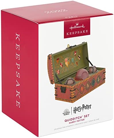Hallmark Keepsake Plastic Christmas Ornament 2022, Harry Potter Quidditch Set with Motion