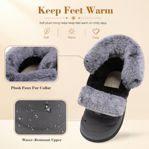 LeIsfIt Women's Winter Boots Faux Fur Lined Warm Ankle Booties