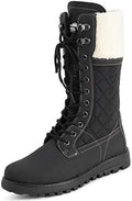 POLAR Womens Faux Fur Warm Thermal Waterproof Outdoor Walking Snow Winter Rubber Sole Calf Boots