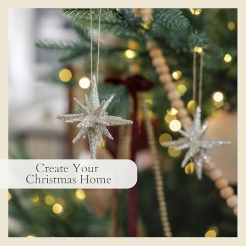 CG Hunter Antique Gold Glass Christmas Ornaments, 2.75", Set of 6