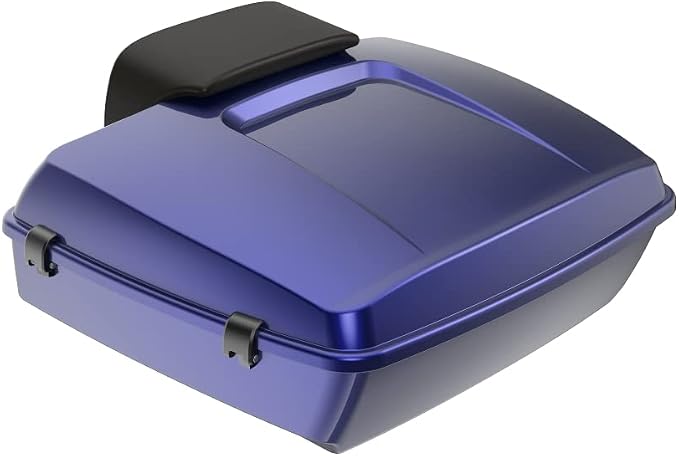 Advanblack Road Glide Tour Trunk Pack Zephyr Blue Chopped Tour Trunk Pack Backrest Pad for '97-'25 Harley Touring Road King Street Glide Electra Glide CVO models