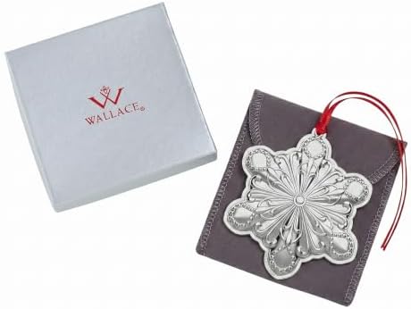 Wallace 2026 Silver-Plated Snowflake Ornament 6th Edition Annual Collectible - Keepsake Box and Velvet Pouch Included - Holiday Tree, Mantel, and Gift Decoration