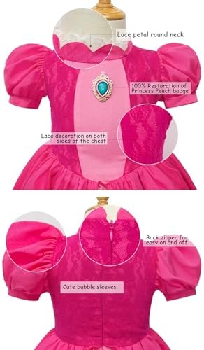Princess Costume for Girls Halloween Birthday Party Outfit 4-12Y