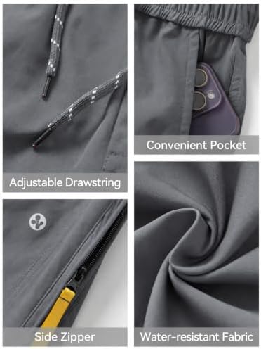 Men's Water-Repellent Ski Snow Hiking Pants Baggy Straight Leg