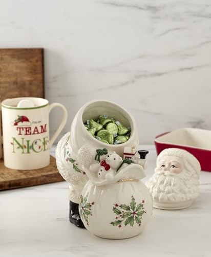 Lenox Holiday Serveware Collection, Porcelain Tableware & Entertaining Pieces, Treat Jar