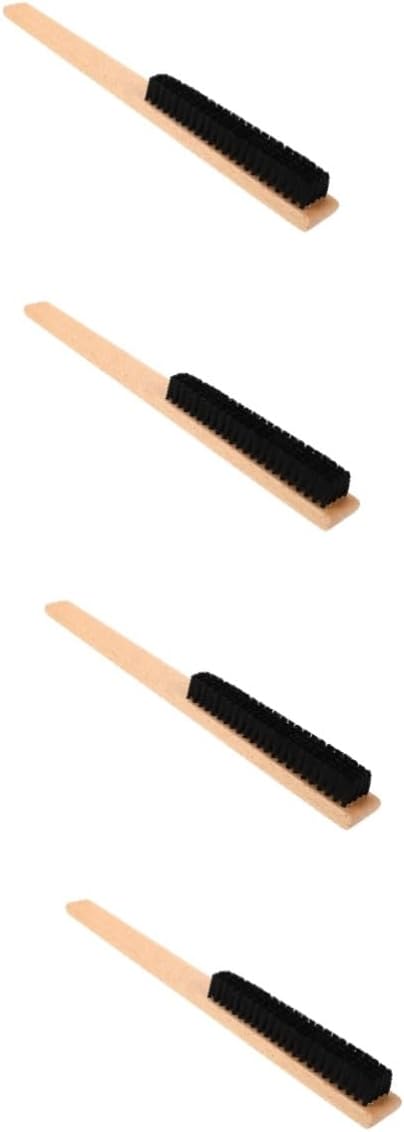 Ipetboom 4pcs Bristle Coat Brush Handle for Garment and Bedding Cleaning for Removing Lint Hair and Stains from Clothes and Shoes