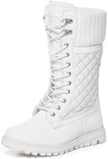 POLAR Womens Faux Fur Warm Thermal Waterproof Outdoor Walking Snow Winter Rubber Sole Calf Boots