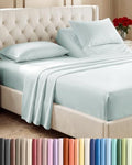 Flex Top Split Head King 4 Piece Sheet Set - Soft & Breathable - Ice Blue