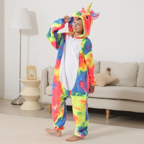 One Piece Pajamas Animal Kids Onesie, Animal Pajamas Halloween Cosplay Costume for Girls Boys