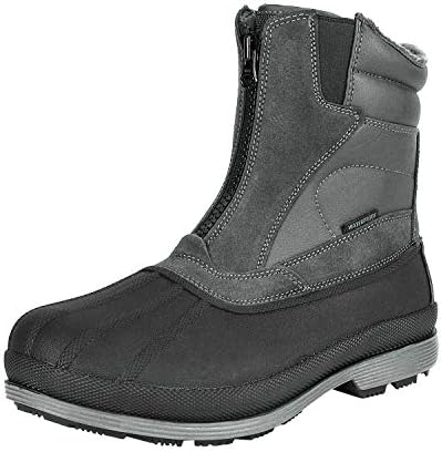 NORTIV 8 Men's Zip Winter Snow Boots Slip on