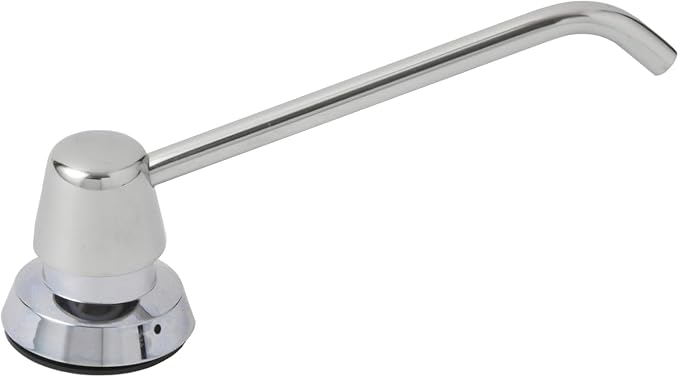Bobrick Commercial Liquid Soap Dispenser 34 fl oz Capacity, Counter-Mounted, Polished Chrome, Manual Top-Fill, Vandal-Resistant Shatter-Proof Design 6-Inch Spout Durable Stainless Steel Construction (Model B-8226)