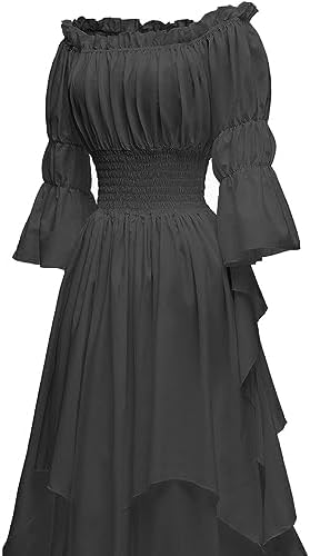Women's Gothic Witch Dress Medieval Renaissance Costume Victorian Dress