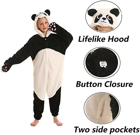 SimZoo Kids Animal Onesie Pajamas Halloween Costumes Cosplay 4-13Y
