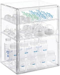 ERTIUANIO Baby Bottle Organizer – 3 Tier Bottle Storage Organizer Baby for Nipples, Pump Parts, Food Jars – Clear Acrylic Bottle Station Organizer for Countertop and Kitchen, Gifts for New Mom