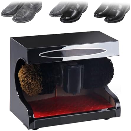 Automatic Electric Shoe Shine Polisher, Spherical Brush Shoe Care Machine for Home & Commercial Scenes