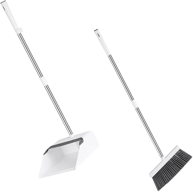 Ipetboom 1set Broom Dustpan Set Long Handle Broom Dustpan Floor Cleaning Tool Hair Cleaning Home Device