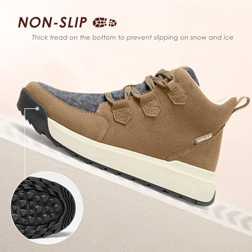 AIRHAS Women's Winter Warm Snow Boots for Women Comfortable Water-Resistant Womens Ankle Boots Fashion Booties