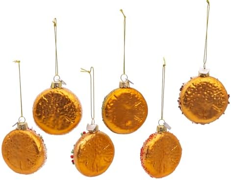 Kurt Adler 2.75-inch Noble Gems™ Glass Cookie Drop Ornaments