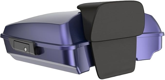Advanblack Road Glide Tour Trunk Pack Purple Abyss Razor Tour Trunk Pack Backrest Pad for '97-'26 Harley Touring Road King Street Glide Electra Glide CVO models