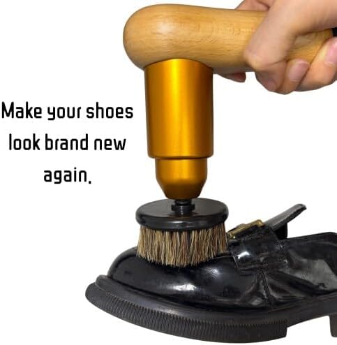 Best Electric Shoe Shine Polisher Buffer With 9 Replaceable Brush Heads Supports Multiple Shoe Polish Colors Shoe Buffer Drill Attachment Shoe Polish For Leather Men's Shoe Shine Kit