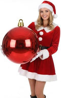 Threan 15.75 Inch Large Red Shiny Christmas Ball Ornaments