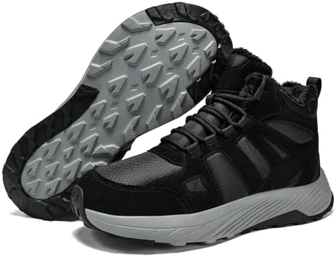 Winter Boots for Men and Women, Warm Fur-Lined Snow Boots with Slip-Resistant Outsole, High-Top Hiking Boots for Outdoor Walking and Cold Weather