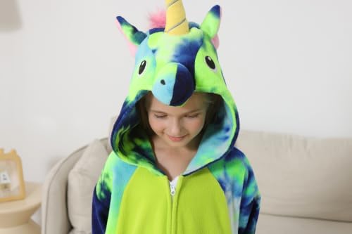 Animal Onesie Pajamas for Kids, Soft Flannel Halloween Cosplay Costume for Boys Girls