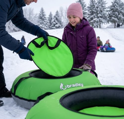 Ultimate Deluxe Towable Snow Tube Sled with Heavy Duty Cover