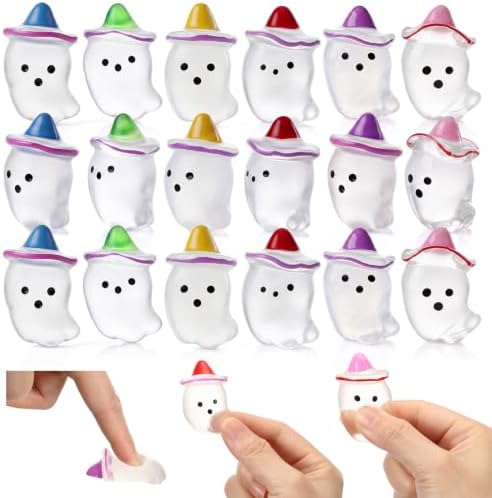 Thenshop 24 Pcs Halloween Clear Ghost Balls 6 Style Halloween Party Favors