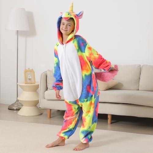 One Piece Pajamas Animal Kids Onesie, Animal Pajamas Halloween Cosplay Costume for Girls Boys