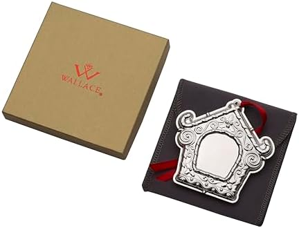 Wallace 2023 Silver Plated Gingerbread House Engraveable Ornament, 11th Edition