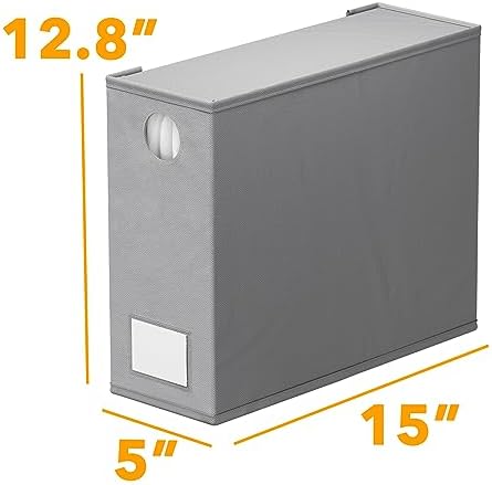 SpaceAid 2 Pack Bed Sheet Organizers and Storage, Foldable Sheet Organizer for Linen Closet, Sheets Set Folder Keeper with Window XL (Queen & King Size) Organizing Bedding Container, Gray