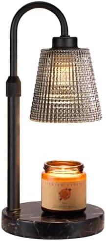 Marble Black Candle Warmer Lamp with Timer Home Decor Gifts for Women