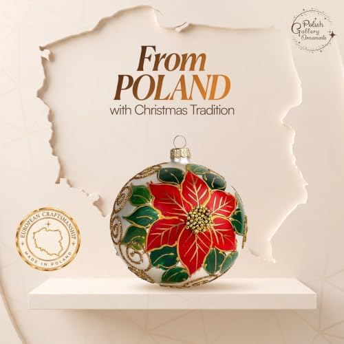 Hand Blown Glass Ball Christmas Ornament, 5 in, Wintry Silver